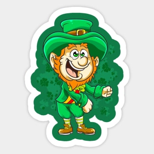 Flossing Leprechaun St Patricks Day Sticker